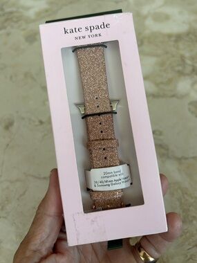 NWT Kate Spade New York Rose Gold Glitter Apple Watch Band 38/40/41mm